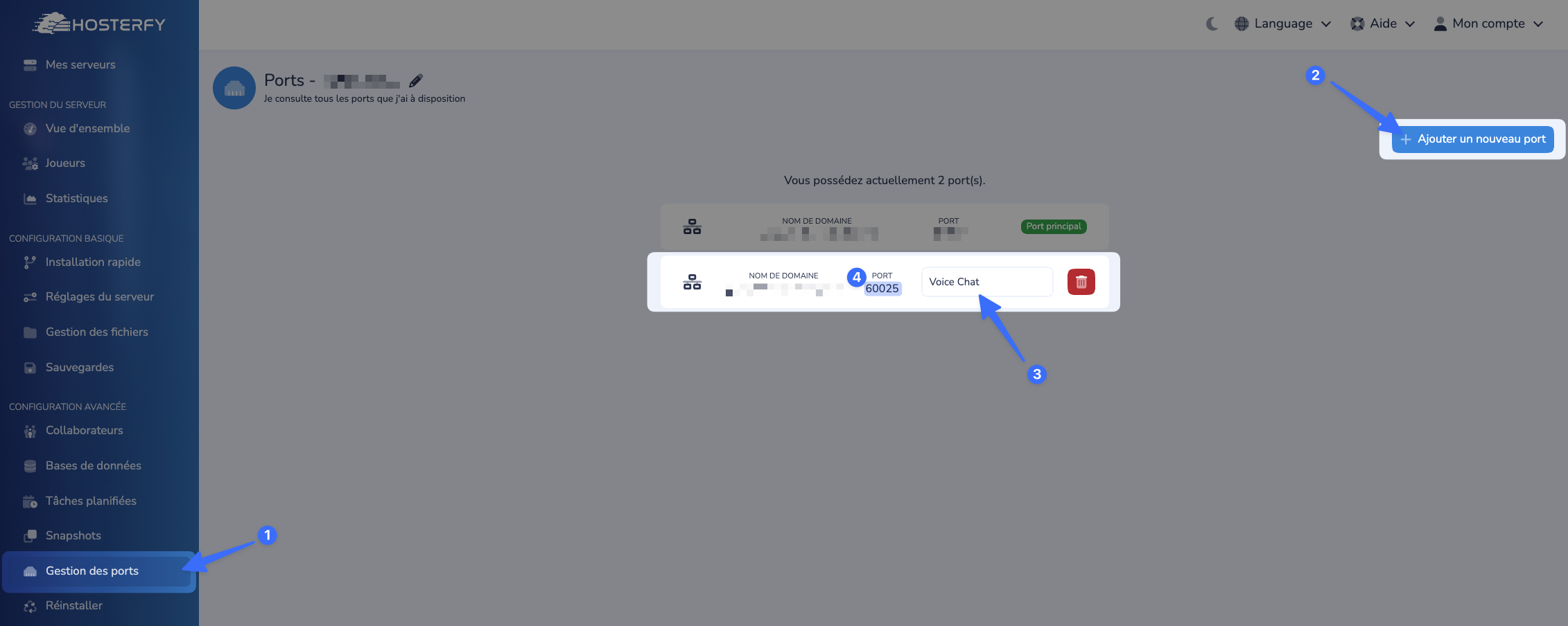 Création du port pour SimpleVoiceChat